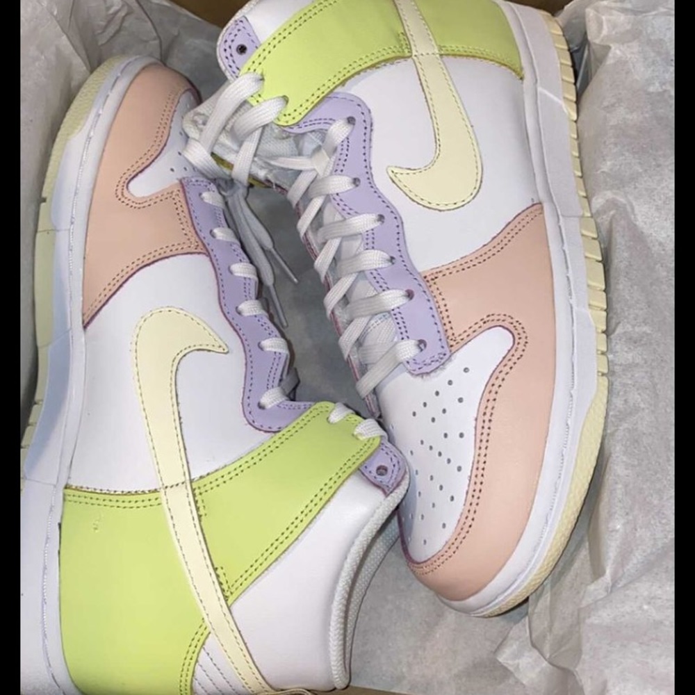 W Nike dunk high white cashmere